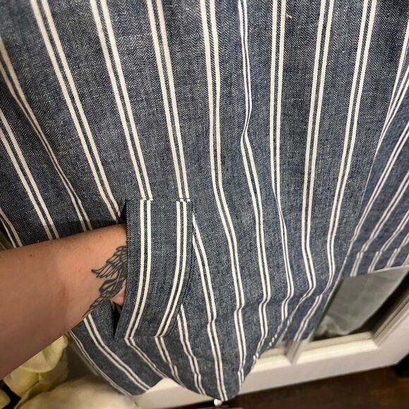 JCrew Stripped Linen Blend  Dress - Picture 5 of 10